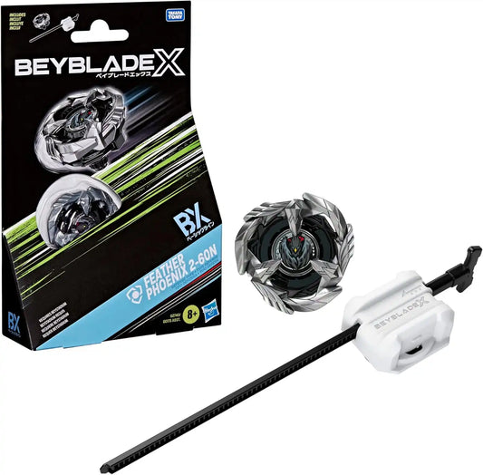 Beyblade X Feather Phoenix 2-60N BX Starter Pack Set with Takara Tomy Defense Type Top and Launcher, Battling Tops Game Toys, Ages 8+