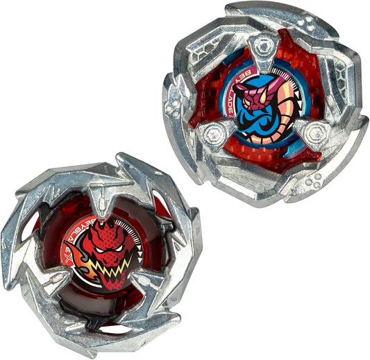 Beyblade X Tail Viper 5-80O and Sword Dran 3-60F Dual Pack Set with 2 Right-Spinning Tops; Battling Top Toys for 8 Year Old Boys and Girls