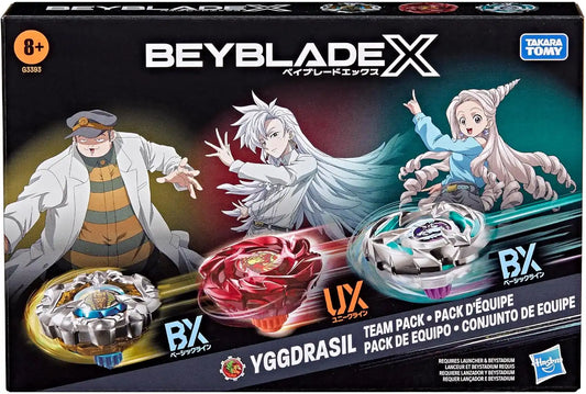 Beyblade X Yggdrasil Team Pack, 3 Takara Tomy Tops, Anime Battling Tops Game Toys, Ages 8+ (Amazon Exclusive)