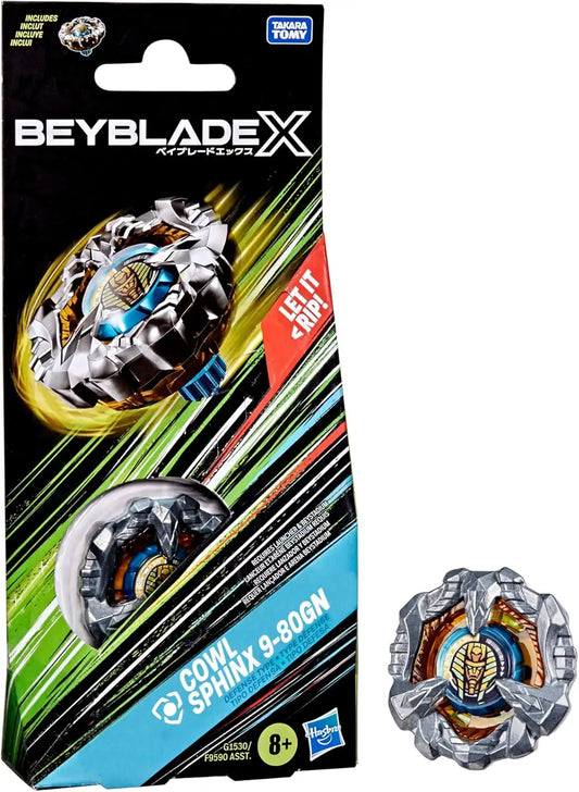 Beyblade X Cowl Sphinx 9-80GN Booster Pack Set with Defense Type Top; Authentic Takara Tomy Battle Tops Games/Toys for Boys and Girls 8+